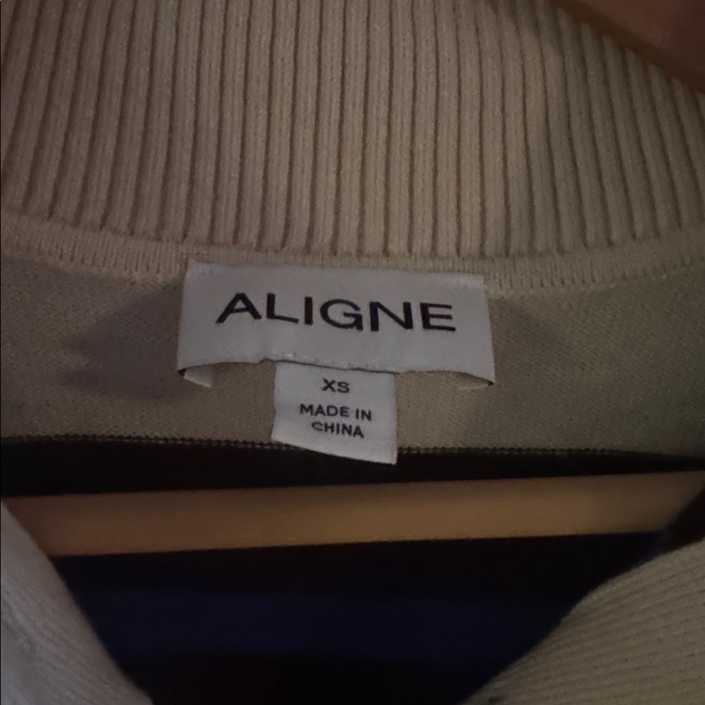 ALIGNE ESTER STRIPED POLO SWEATER XS - Picture 4 of 5